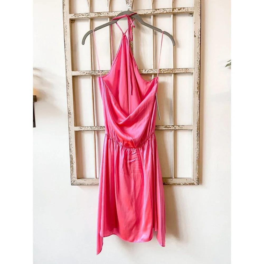 Amanda Uprichard Marrone Silk Halter Mini Dress - Picture 9 of 10